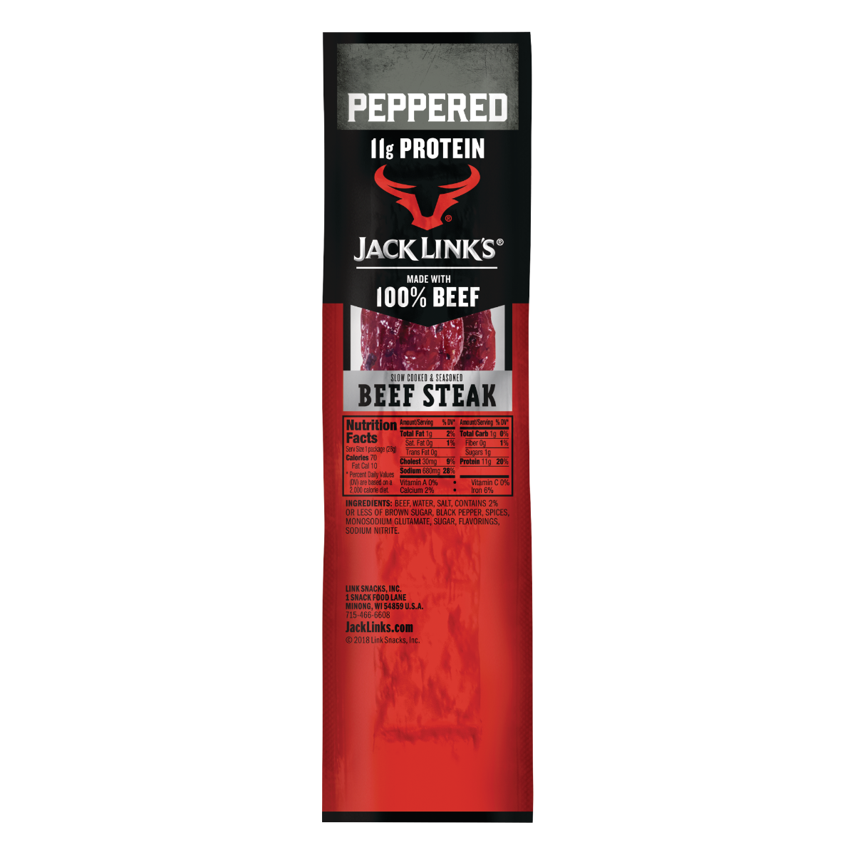 Jack Link's - Peppered Beef Steaks Strips 2 oz - 12 pcs image 0