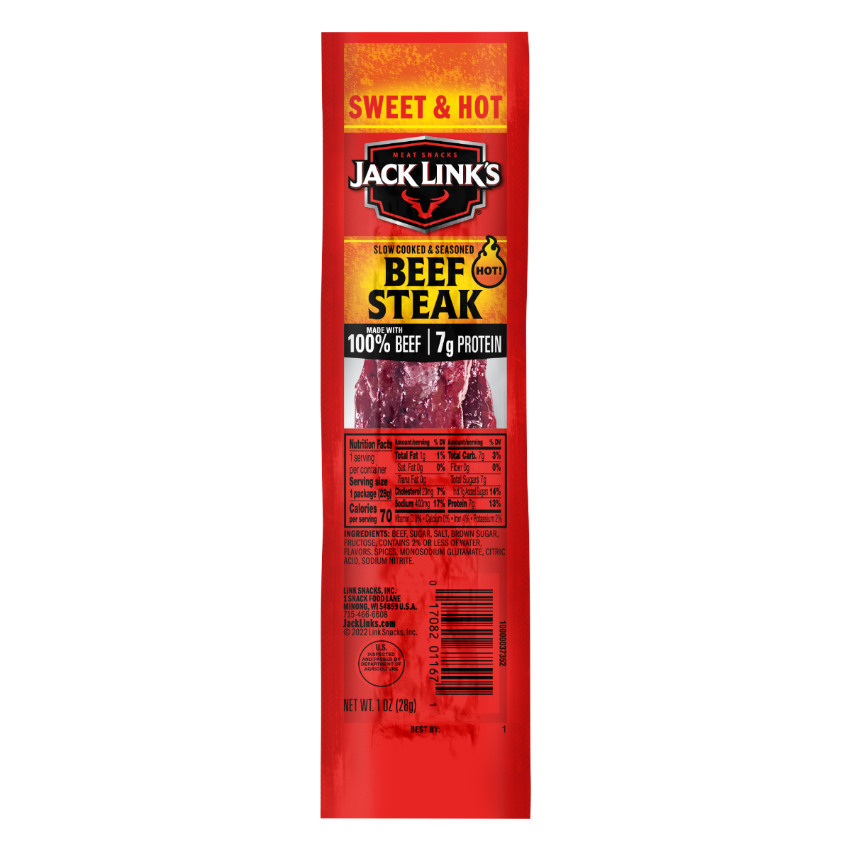 Jack Link's - Sweet & Hot Beef Steaks Strips 2 oz - 12 pcs image 0