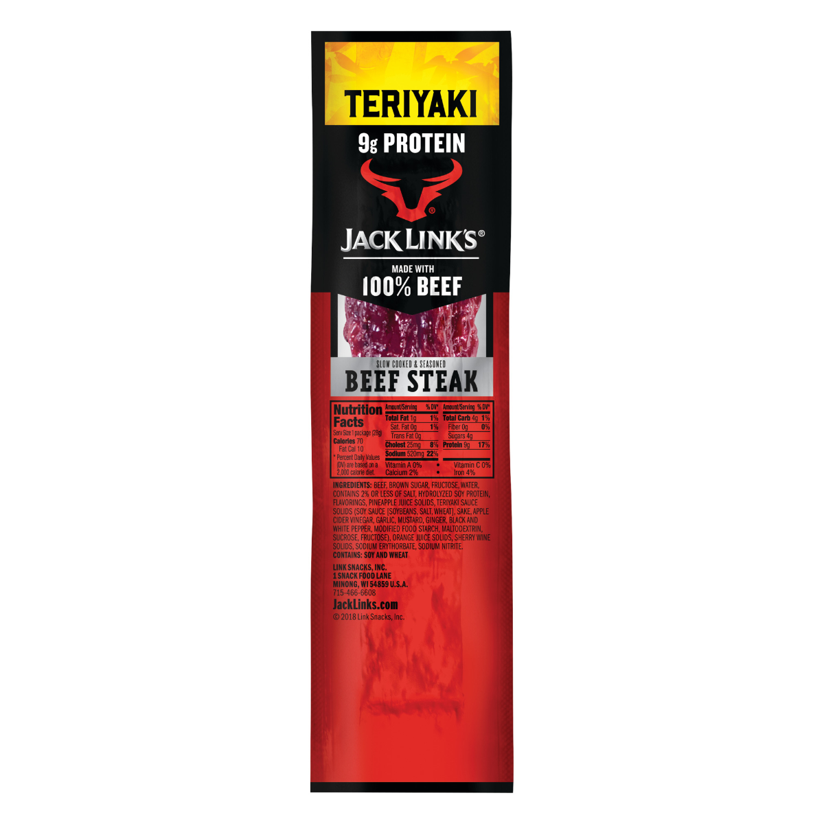 Jack Link's - Teriyaki Beef Steaks Strips 2 oz - 12 pcs image 0