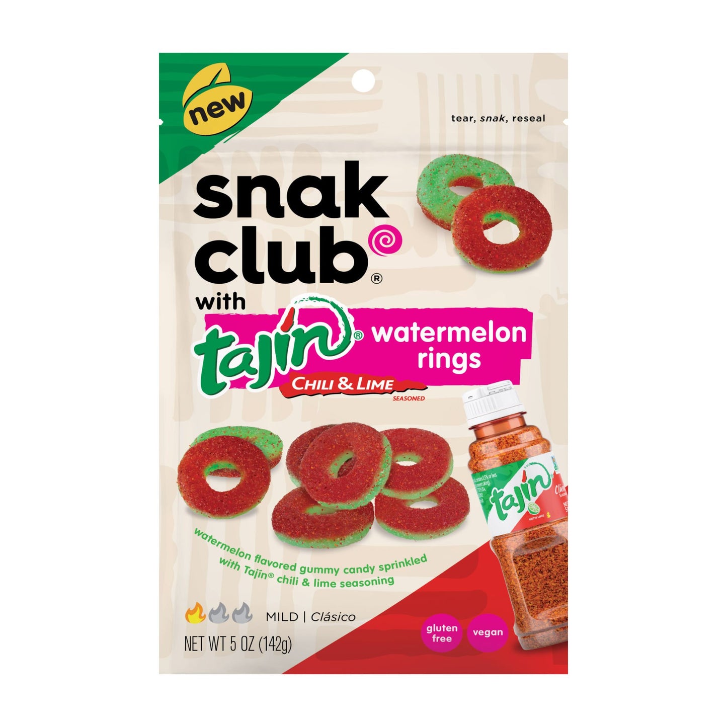 Snak Club: Tajin Watermelon Rings 6 bags image 0