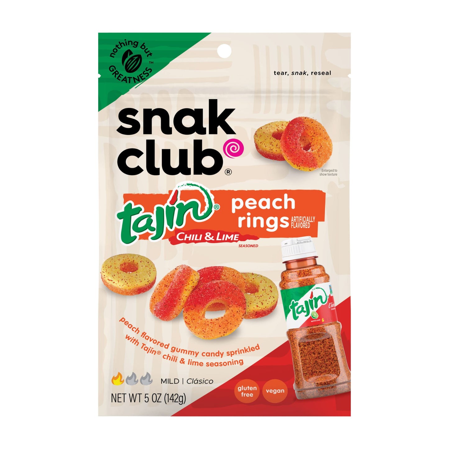 Snak Club: Tajin Peach Rings 6 bags image 0