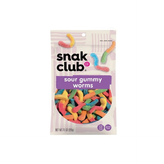 Snak Club: Sour Gummy Worms 6 bags image 0