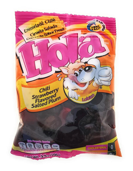 Hola Saladitos Chilli Strawberry Flavored Salted Plum (10 Pcs)