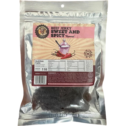 Cow Crack Sweet and Spicy Beef Jerky 3 oz